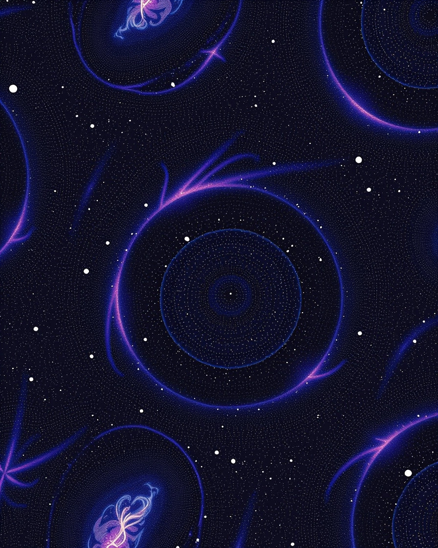 Cosmic Swirls Stardust Pattern Rug