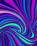 Vivid Swirl Line Art Pattern Rug