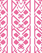 Geometric Pink Diamond Pattern Rug