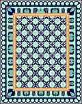 Geometric Mosaic Mint Teal Rug
