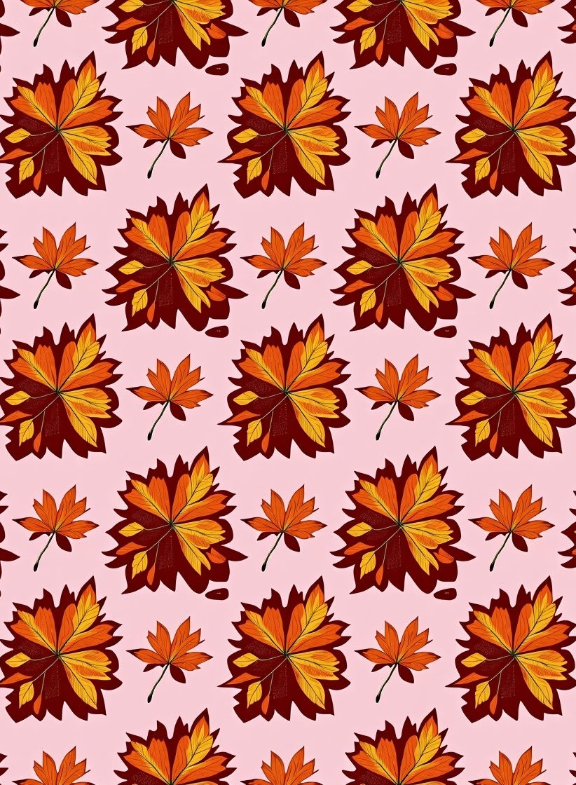 Autumn Leaves Floral Pattern Rug
