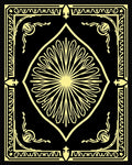 Golden Floral Medallion Frame Design Rug