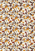 Bold Autumn Floral Vine Pattern Rug