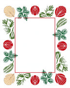 Organic Fern Leaf Border Rug