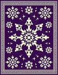 Purple Snowflake Pattern Rug