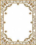 Ornate Floral Vines Gold Accent Rug