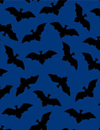 Midnight Flying Bats Pattern Rug