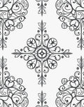 Ornate Scrollwork Symmetry Design Rug