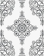 Ornate Scrollwork Symmetry Design Rug