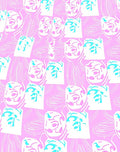 Pink Abstract Swirls Shapes Rug