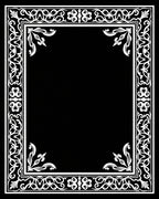 Elegant White Ornamental Border Design Rug