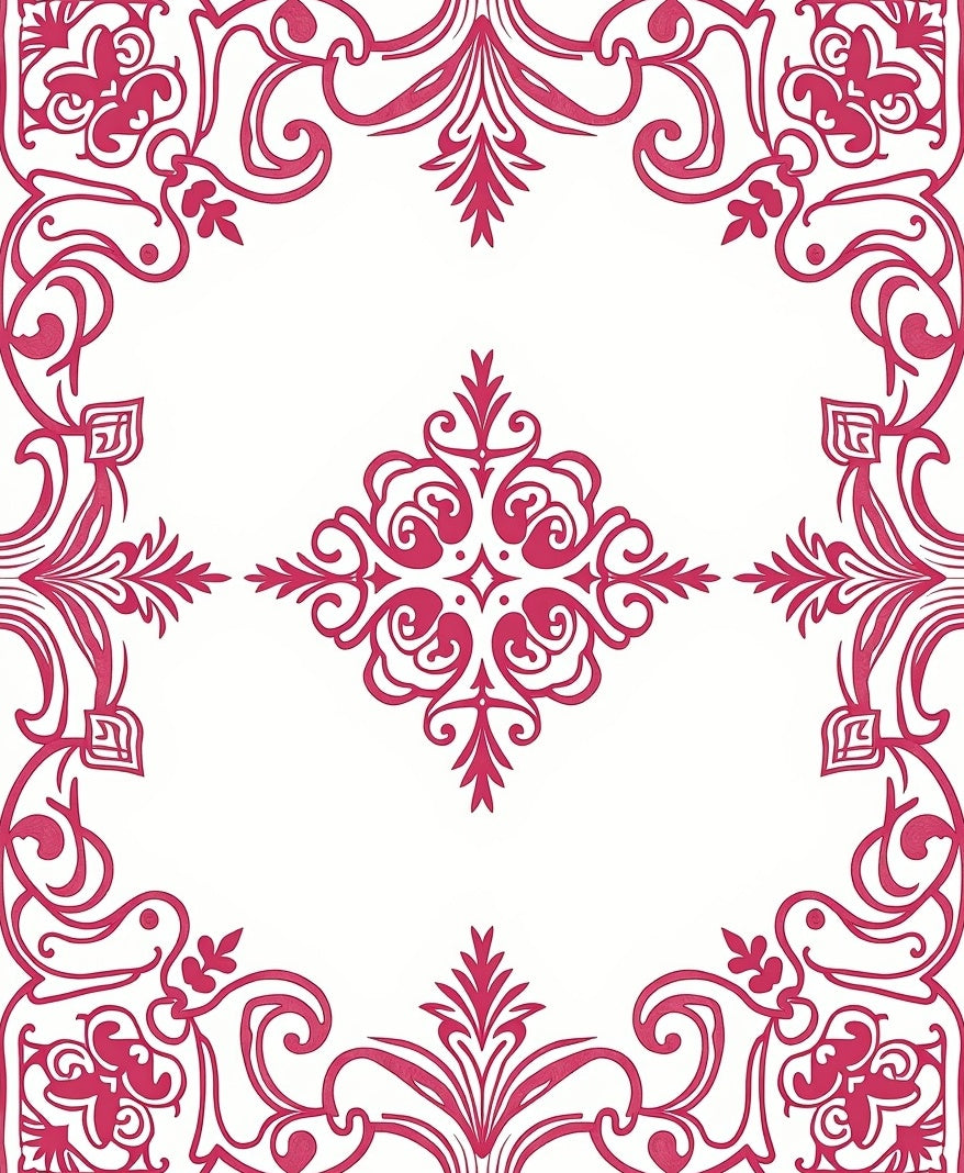 Baroque Swirls Flourish Design Rug