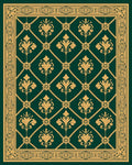 Gold Floral Damask Lattice Pattern Rug