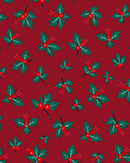 Festive Holly Berry Pattern Accent Rug