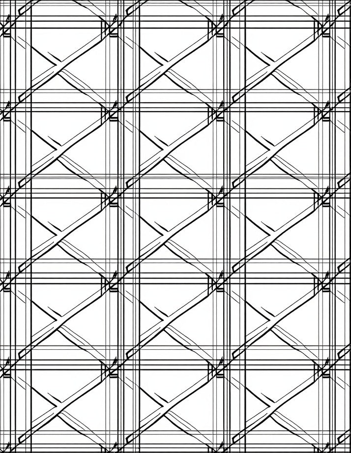 Interlocking Geometric Stripe Pattern Rug