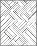 Abstract Intersecting Wood Plank Pattern Rug