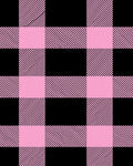 Pink Black Buffalo Check Plaid Rug