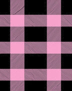 Pink Black Buffalo Check Plaid Rug