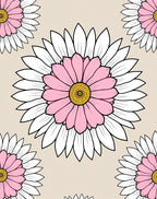 Pink Daisy Pattern Design Rug
