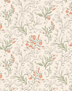 Botanical Vine Sketch Design Rug