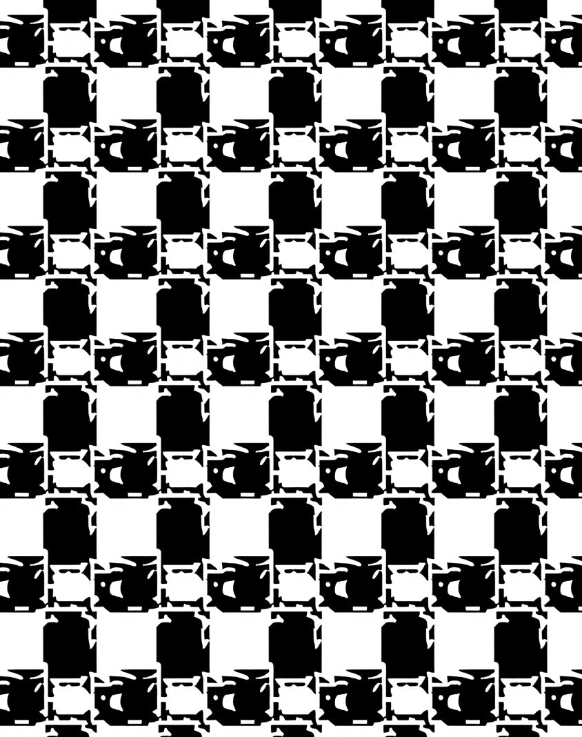 Checkerboard Geometric Abstract Pattern Rug