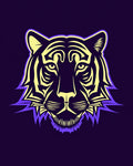 Bold Tiger Face Tribal Design Rug
