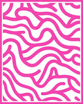Bold Pink Swirl Pattern Rug