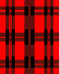 Bold Red Black Plaid Pattern Rug