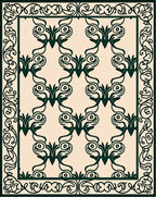 Regal Vintage Floral Scroll Rug