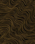 Abstract Golden Wavy Lines Rug
