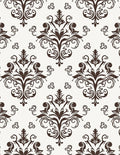 Classic Damask Floral Scroll Pattern Rug