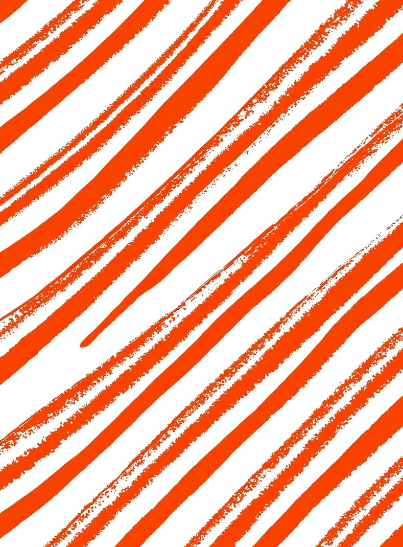 Bold Orange Diagonal Brush Stroke Pattern Rug