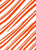 Bold Orange Diagonal Brush Stroke Pattern Rug