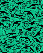 Dinosaur Fern Pattern Design Rug