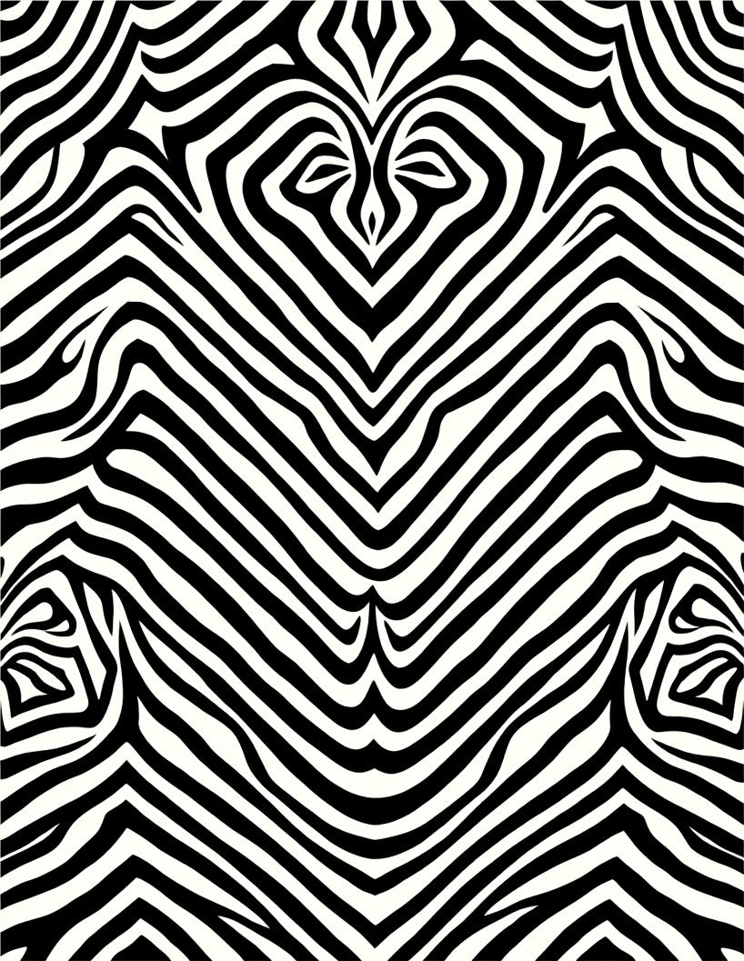 Bold Black White Zebra Stripe Pattern Rug