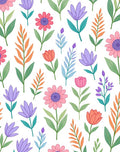 Floral Meadow Pattern Design Rug
