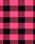 Pink Black Buffalo Check Pattern Rug