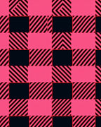 Pink Black Buffalo Check Pattern Rug