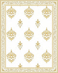 Gold Elegant Damask Pattern Rug