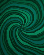 Green Swirl Pattern Abstract Rug