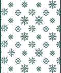 Deep Teal Snowflake Scatter Rug
