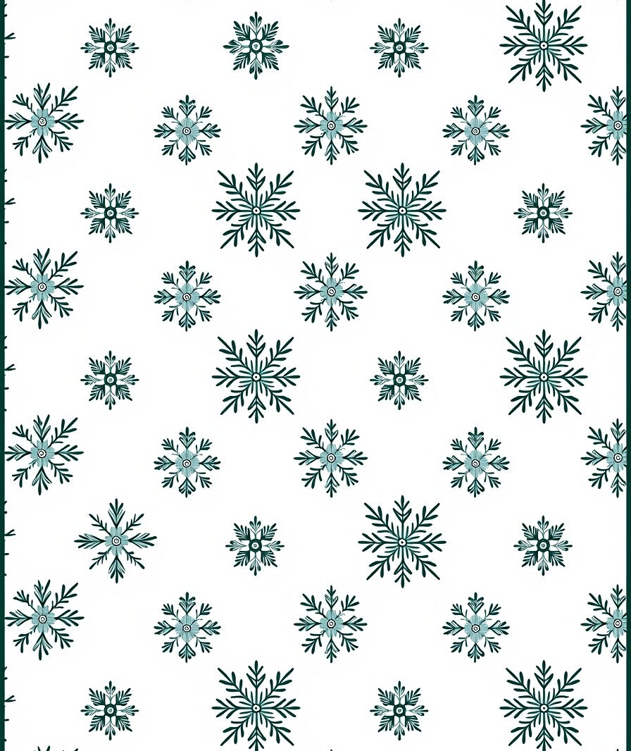 Deep Teal Snowflake Scatter Rug