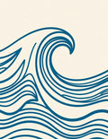 Ocean Wave Outline Print Rug
