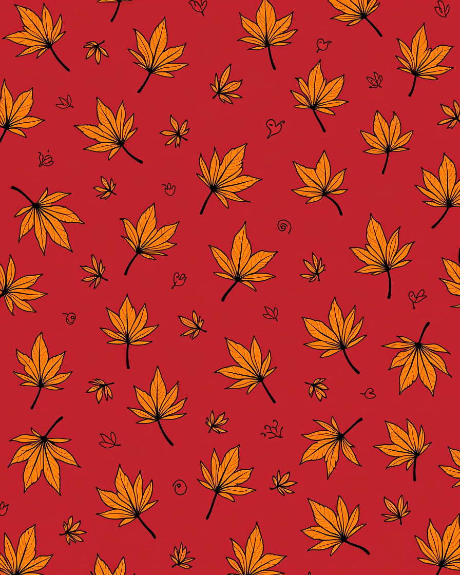 Autumn Leaf Fall Pattern Design Rug