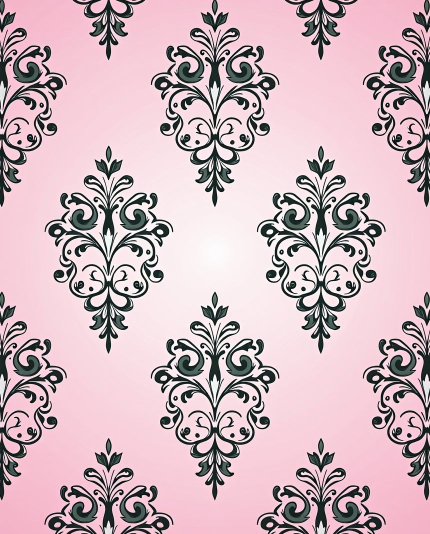 Elaborate Floral Scroll Pattern Rug