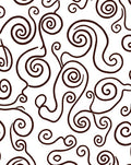 Dark Swirls White Abstract Organic Pattern Rug