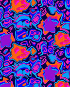 Abstract Splatter Neon Pattern Rug