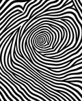 Black White Swirling Wave Pattern Rug