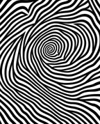 Black White Swirling Wave Pattern Rug