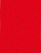 Abstract Organic Shapes Red Design Rug